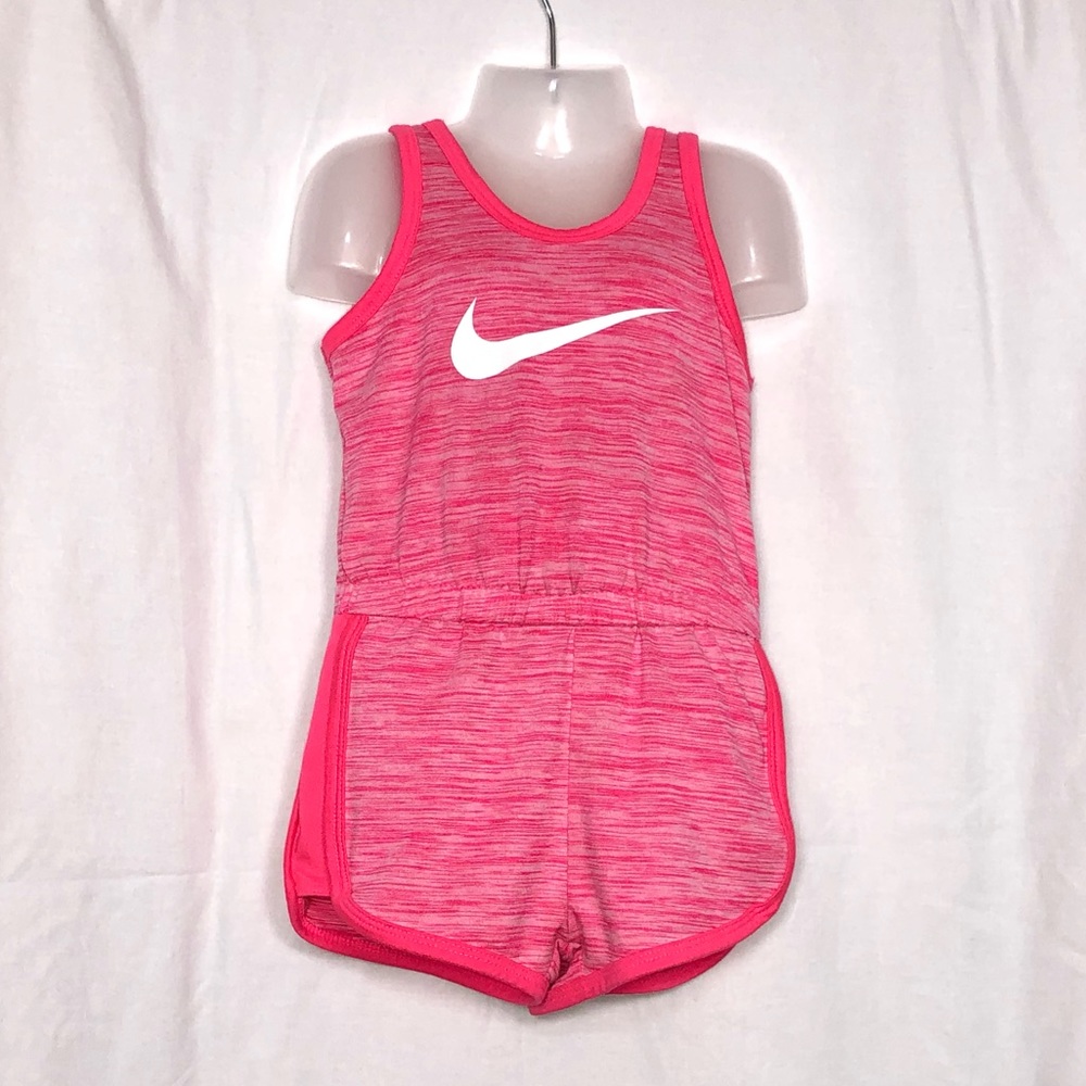 Nike dry fit sleeveless romper heather pink